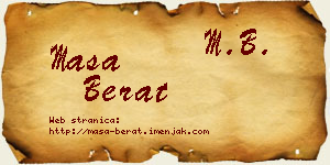 Maša Berat vizit kartica